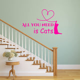 All You Need is Cats Love Wall Decal VWAQ