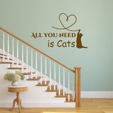 All You Need is Cats Love Wall Decal VWAQ
