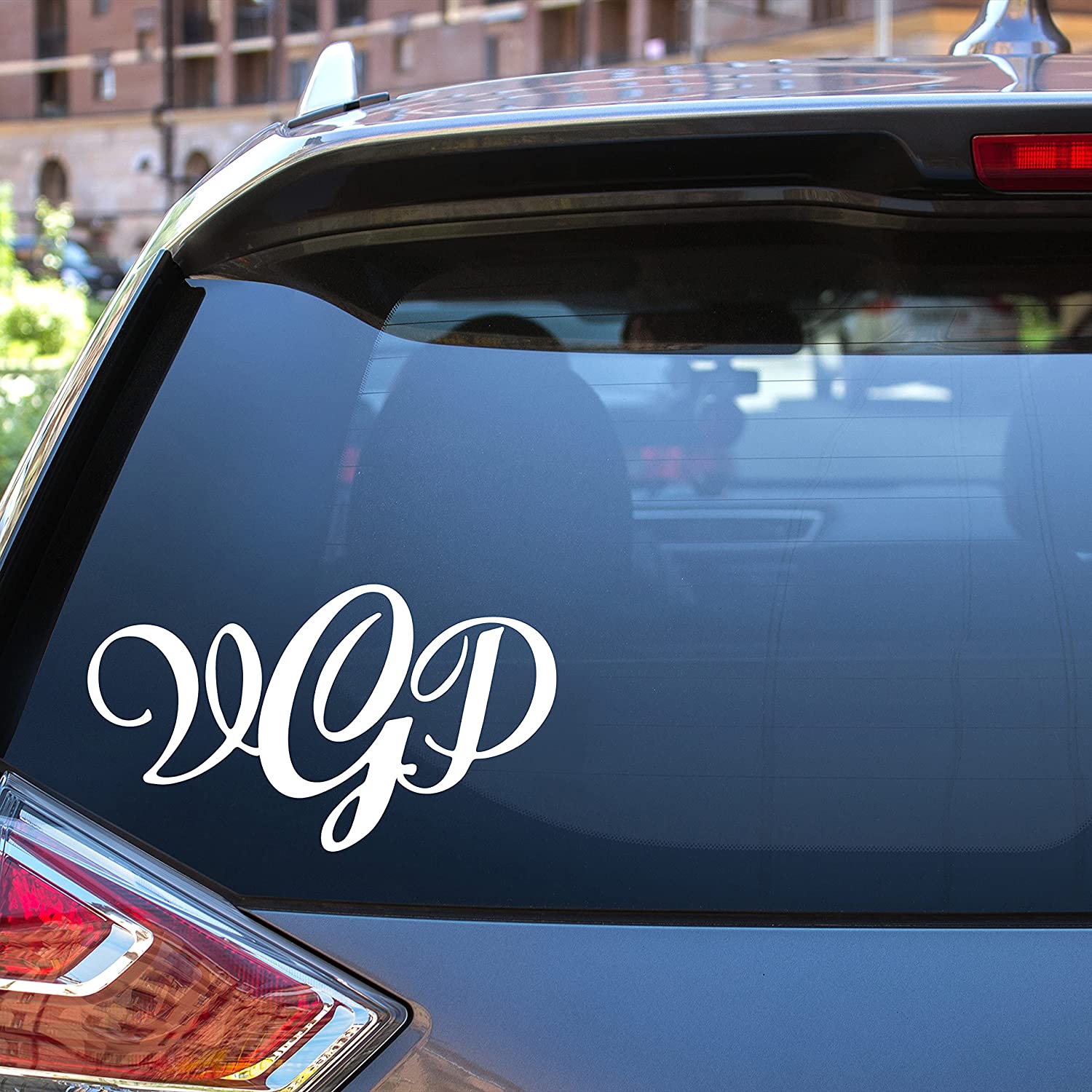 VWAQ Personalized Name Decal Monogram Car Window Decal