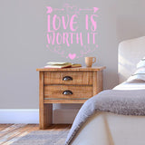 Love is Worth It Wall Love Wall Decal VWAQ