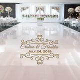 Dance Floor Personalized Wedding Decals VWAQ - CS80