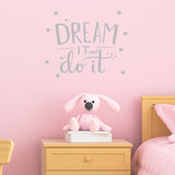 VWAQ Dream It and Do It Wall Decal Inspirational Wall Quote Sayings Motivational Classroom Wall Art Stickers Bedroom Decor