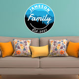 Custom Family Name Peel and Stick Wall Decal - Personalized Wall Decals VWAQ - NS11