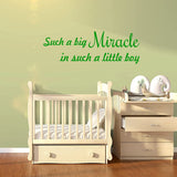 Such A Big Miracle in Such A Little Boy Kids Room Wall Decor VWAQ