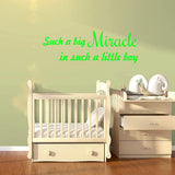 Such A Big Miracle in Such A Little Boy Kids Room Wall Decor VWAQ