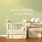 Such A Big Miracle in Such A Little Boy Kids Room Wall Decor VWAQ