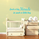 Such A Big Miracle in Such A Little Boy Kids Room Wall Decor VWAQ