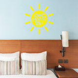 VWAQ Don't Be Afraid to Try Wall Decal Sunshine Wall Decor