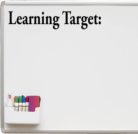 VWAQ Learning Target Whiteboard Decal Teachers Classroom Vinyl Sticker for Dry Erase Board or Walls 