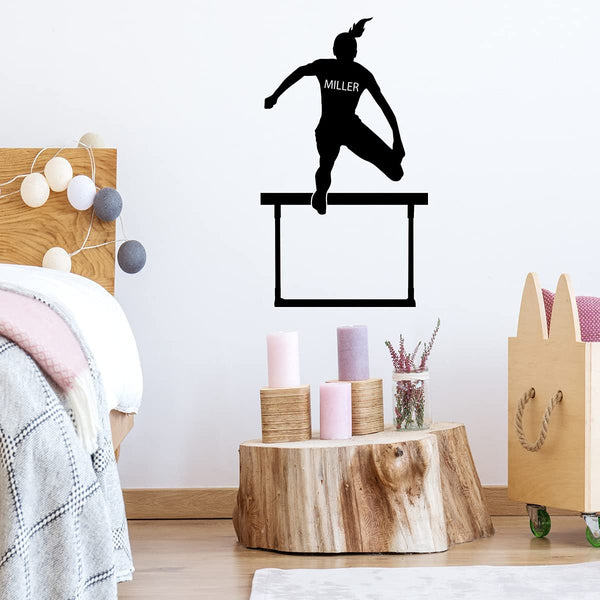 Womens Hurdle Personalized Wall Decals VWAQ - CS81