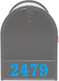 Personalized Mailbox Decals - Address Numbers Vinyl Sticker Mailbox Front Custom VWAQ - MFD2