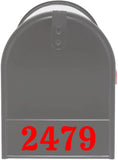 Personalized Mailbox Decals - Address Numbers Vinyl Sticker Mailbox Front Custom VWAQ - MFD2