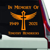 In Memory of Custom Vinyl Decals for Cars VWAQ - CVD4