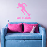 Custom Vinyl Decals Womens Track Runner Wall Decor VWAQ - CS82