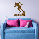 Custom Vinyl Decals Womens Track Runner Wall Decor VWAQ - CS82