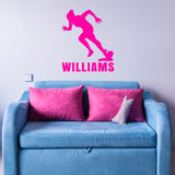 Custom Vinyl Decals Womens Track Runner Wall Decor VWAQ - CS82