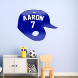 Baseball Helmet Wall Decal Personalized Sports Decals VWAQ - HOL52
