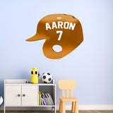Baseball Helmet Wall Decal Personalized Sports Decals VWAQ - HOL52