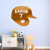 Baseball Helmet Wall Decal Personalized Sports Decals VWAQ - HOL52