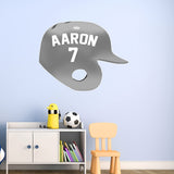 Baseball Helmet Wall Decal Personalized Sports Decals VWAQ - HOL52