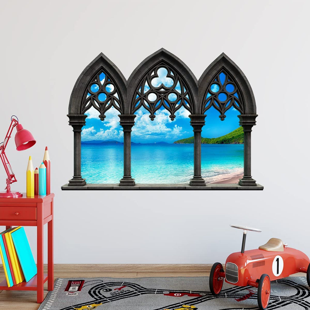 Scenic Window Graphics Beach Scene Window Decals - VWAQ.com