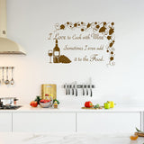 I Love to Cook with Wine Vinyl Wall Decals VWAQ