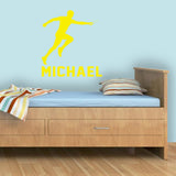 Personalized Name Mens Track Baton Wall Decal Customized Kids Room Decor VWAQ - CS88