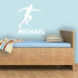 Personalized Name Mens Track Baton Wall Decal Customized Kids Room Decor VWAQ - CS88