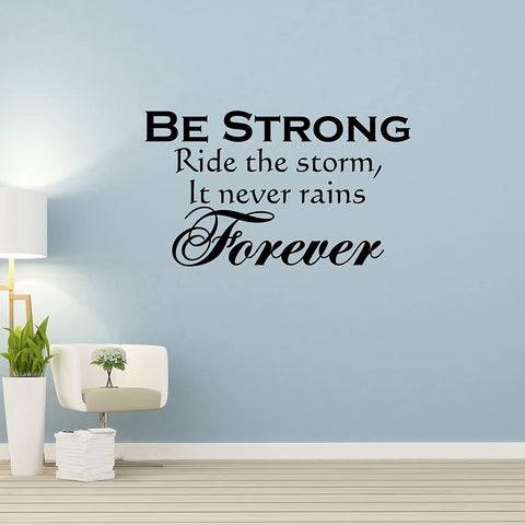 VWAQ Be Strong Ride The Strom Inspirational Wall Decal Motivational Home Decor 