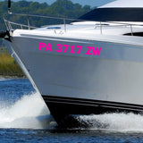 Personalized Decals Boat Registration Numbers and Letters Set of 2 VWAQ - CVD6