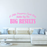 A Little Progress Each Day Adds Up to Big Results Motivational Home Decor Inspirational Wall Decal VWAQ