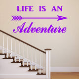 VWAQ Life is for Adventures Wall Sticker Mountain Range Decor Vinyl Decal