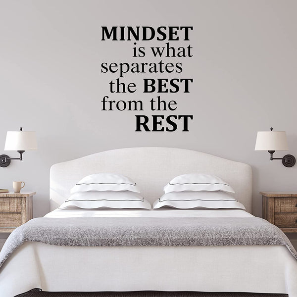 VWAQ Mindset is What Separates The Best from The Rest - Motivational Quotes Wall Decal 