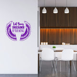 VWAQ Let Your Dreams Be Your Wings Wall Art Decal Inspirational Quote