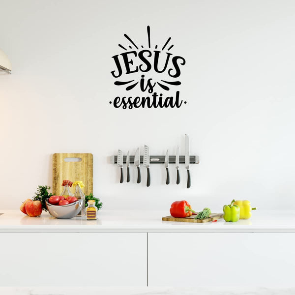 VWAQ Jesus is Essential, Christian Vinyl Wall Art Decal Quote Home Decor 