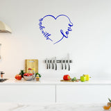Made with Love Vinyl Wall Decal Family Quote Home Decor Wall Sticker VWAQ