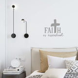 Faith is Essential Inspirational Wall Decal Religious Home Decor VWAQ