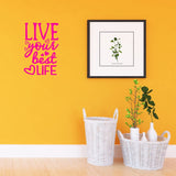 VWAQ Live Your Best Life Vinyl Wall Art Decal Inspirational Quote Saying