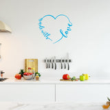 Made with Love Vinyl Wall Decal Family Quote Home Decor Wall Sticker VWAQ