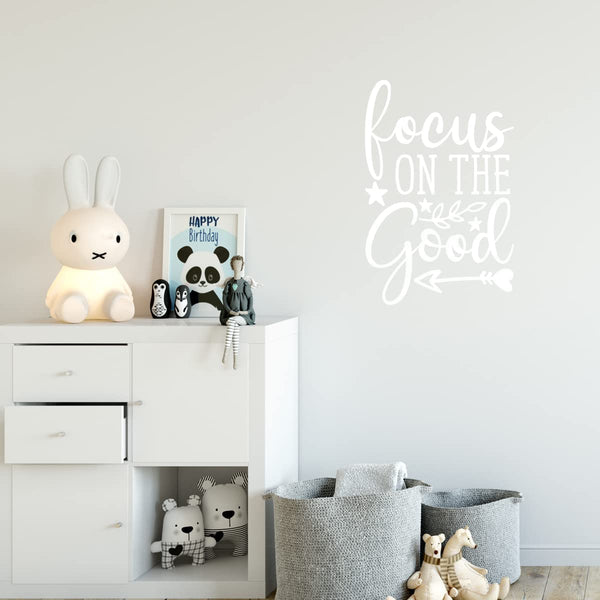VWAQ Focus On The Good Motivational Wall Decal Inspirational Home Decor