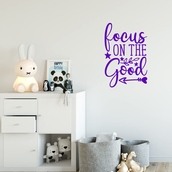 VWAQ Focus On The Good Motivational Wall Decal Inspirational Home Decor