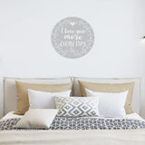 I Love You More Every Day Wall Decal Love Wall Art Decor Sticker Inspirational Wall Quote for Bedroom