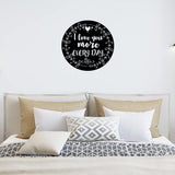 I Love You More Every Day Wall Decal Love Wall Art Decor Sticker Inspirational Wall Quote for Bedroom 