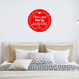 I Love You More Every Day Wall Decal Love Wall Art Decor Sticker Inspirational Wall Quote for Bedroom