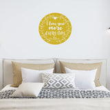 I Love You More Every Day Wall Decal Love Wall Art Decor Sticker Inspirational Wall Quote for Bedroom