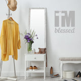 I'm Blessed Wall Decal Inspirational Christian Quote Motivational Uplifing Wall Sticker VWAQ