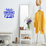 Inhale Confidence Exhale Doubt Wall Art Decal Motivational Quote VWAQ