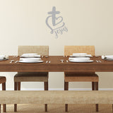 Jesus Heart Wall Decal Christian Cross Religious Love Home Decor VWAQ