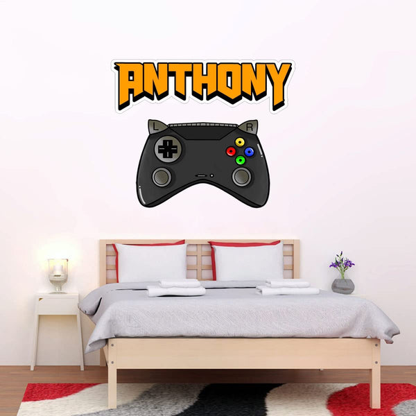 Custom Name and Video Game Wall Decal Personalized Gamer Wall Stickers for Boys Bedroom VWAQ - HOL58