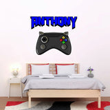 VWAQ Custom Name and Video Game Wall Decal Personalized Gamer Wall Stickers for Boys Bedroom - HOL58 